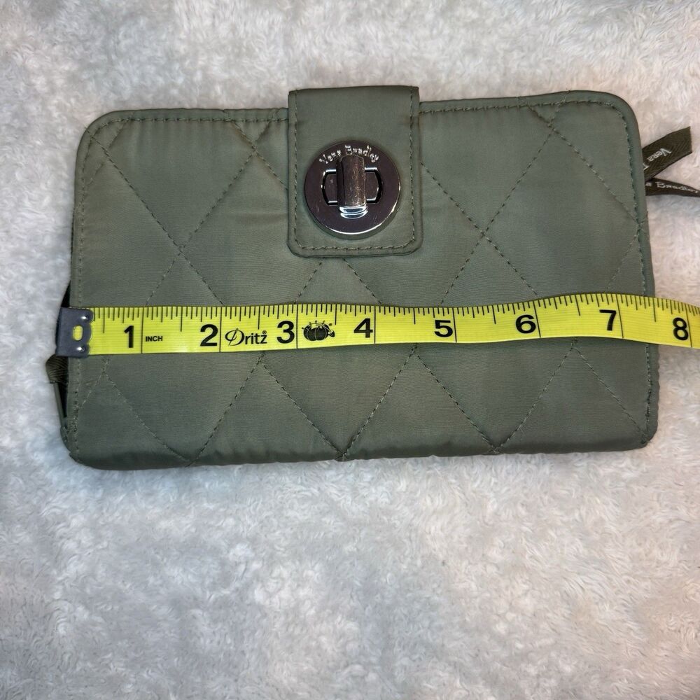 Vera Bradley quilted back pack olive leaf green with matching wallet lighten up - Picture 7 of 15